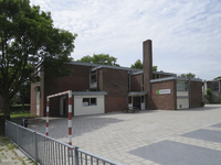 906373 Gezicht op het tijdelijke onderkomen van de onderwijsinstelling Kentalis Het Rotsoord, in het schoolgebouw ...